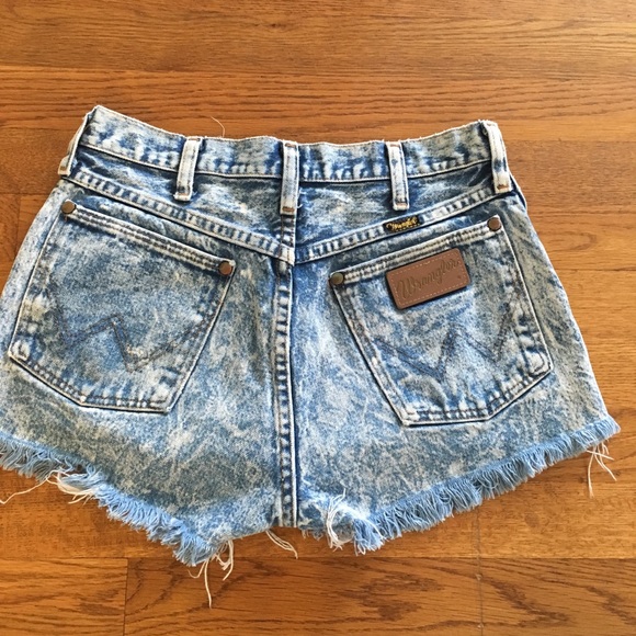 Wrangler Pants - Wrangler jeans 30 Sz 8 acid distressed shorts mini